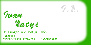 ivan matyi business card